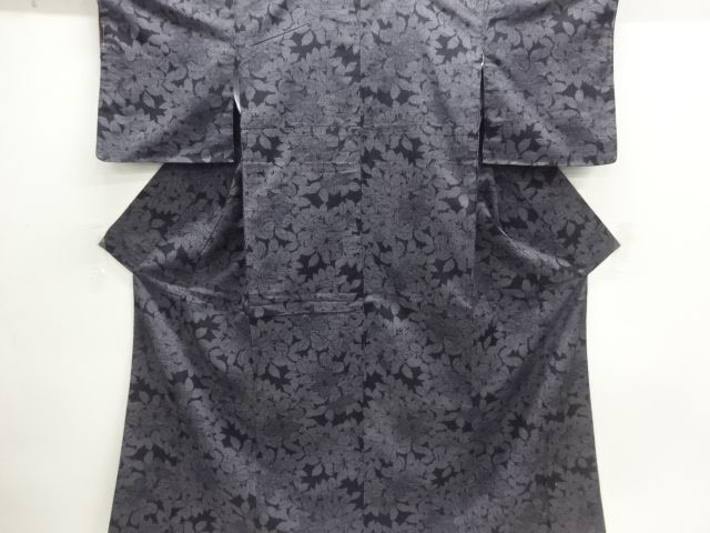 JAPANESE KIMONO / UNUSED / TSUMUGI / WOVEN FLOWER